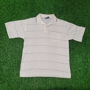 Vintage 80s Puritan MOD Striped Polo Shirt Large 21x27 Crop